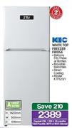 KIC 215Ltr White Top Freezer Fridge KTF523/1