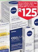 Nivea Cellular Anti-Age Night Cream Or Day Cream SPF 15-50ml Each