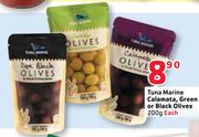 Tuna Marine Calamata, Green Or Black Olives-200G Each