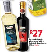 Serena Balsamic Vinegar Or White Balsamic Condiment-500Ml Each