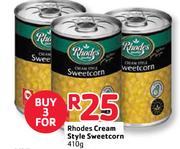 Rhodes Cream Style Sweetcorn-2x410G