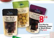 Tuna Marine Calamata, Green Or Black Olives-200g Each
