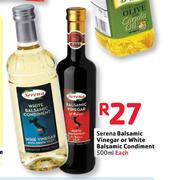 Serena Balsamic-Vinegar Or White Balsamic Condiment-500ml Each