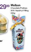Melbon Chocolate Pralines With Hazelnut Filling-200g