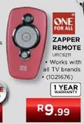 One for All Zapper Remote (URC6211)
