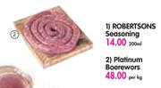 Platinum Boerewors-Per Kg