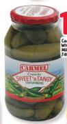 Carmel Sweet's Tangy Whole Cucumbers Or Mild Dill Cucumbers-740g Each