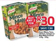 Knorr Mince,Tuna,Chicken,Lasagne Or Rice Mate Assorted-229g - 330g