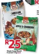 Simply Cereal Muesli Assorted-750g Each