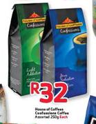 House Of Coffees Confessions Coffee Assorted-250g Each