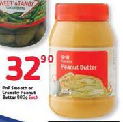 PnP Smooth Or Crunchy Butter-800g Each