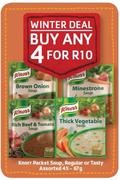 Knorr Packet Soup,Regular Or Tasty Assorted 45-67g