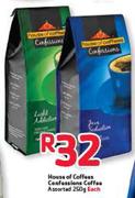 House Of Coffees Confessions Coffee Assorted-250g Each