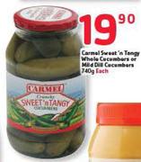 Carrmel Sweet'n Tangy Whole Cucumbers Or Mild Dill Cucumbers-740g Each