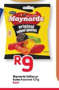 Maynards Jellies Or Gums Assorted-125g Each