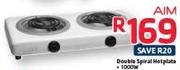Aim Double Spiral Hotplate-1000W