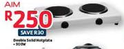 Aim Double Solid Hotplate-900W