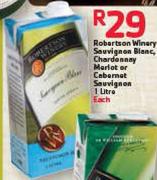 Robertson Winery Sauvignon Blanc, Chardonnay Merlot Or Cabernet Sauviganon-1L