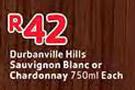 Durbanville Hills Sauvignon Blanc Or Chardonnay-750ml Each