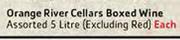Orange River Cellars Boxed Wine Assorted-5 Litre