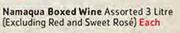 Namaqua Boxed Wine Assorted-3 Litre