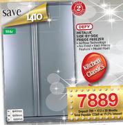Defy 556L Metallic Side-By-Side Fridge Freezer F640
