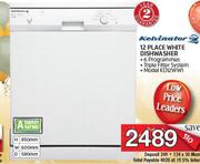 Kelvinator 12 Place White Dishwasher KD12WW1