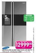 Samsung 660Ltr Mirror Side By Side Fridge/Freezer With Mini Bar