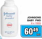 Johnson's Baby Pwd-6x100g