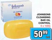 Johnson's Cleansing Bar Oil Control-6x100g