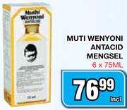 Muti Wenyoni Antacid Mengsel-6x75Ml