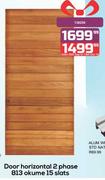 Door Horizontal 2 Phase 813 Okume 15 Slats