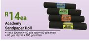 Academy Sandpaper Roll-1m x 300mm Each