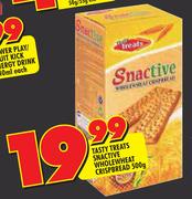 Tasty Treats Snactive Wholewheat Crispbread-500gm