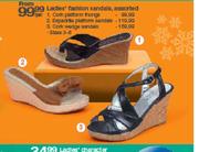 Ladies' Cork Wedge Sandals Sandals Assorted-Per Pair