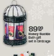 Honey Suckle Bath Gift Set In Birdcage-Per Set