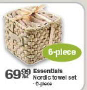 Essentials Nordic Towel Set-6 Piece Per Set