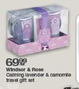 Windsor & Rose Calrring Lavender & Camorrlle Travel Gift Set