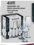 Tanzanlte Lal White Wine/Red Wine/Flute Glasses 6's Pack-Per Pack