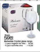 Bohemla Crstal Glass Range 6 PackRed/White Wine