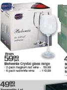 Bohemla Crstal Glass Range 2 Pack Maignum Red Wine