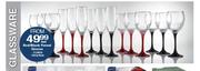 Glassware Red/Black Forest Glasses-3 Pcs Per Set
