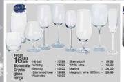 Bohemia Crstal Sherry/Port Glass Range-Each