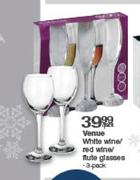 Venue White Wine/Red Wine/Flute GLasses 3'sPack-Per Pack