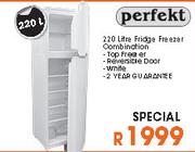Perfekt Combination Top Fridge Freezer-220ltr