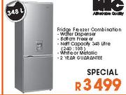 KIC Combination Water Dispenser Fridge Freezer-348ltr