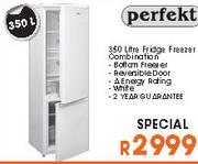 Perfekt Combination Bottom Fridge Freezer-350ltr