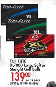 Top Flite XL7000 Long, Soft Or Straight Golf Balls-Per 15 Pack