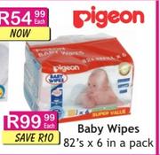 Pigeon Baby Wipes-6x82's 