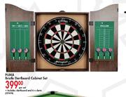 Puma Bristle Dartboard Cabinet Set-Per Set